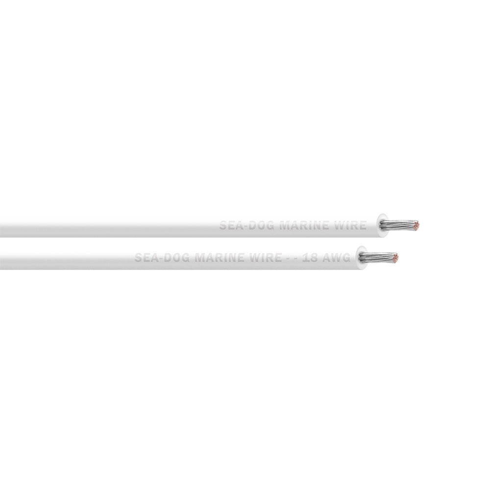 Sea-Dog Line 8018052 Sea-Dog 8018052 Primary Wire 18 AWG White 100' Tinned Copper