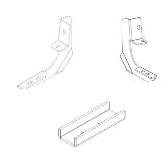 GO RHINO 6942355 Go Rhino RB10 / RB20 Brackets | Mild Steel, Textured Black | 6942355 | Fits 2015 - 2024 Chevrolet Colorado & GMC Canyon Crew Cab Pickup