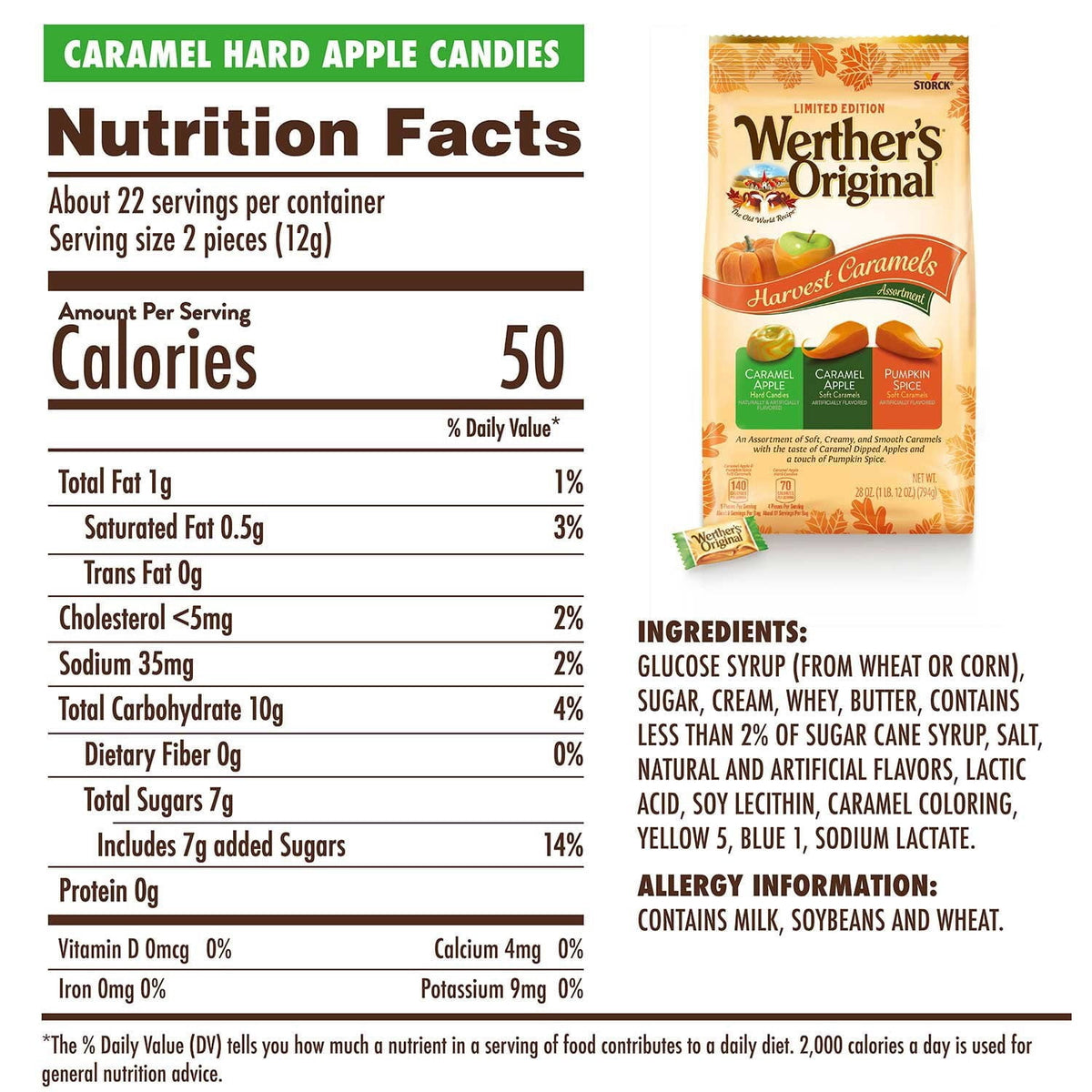 Werther's Original Werther's Original Harvest Caramel Assortment, Individually Wrapped, 28 oz