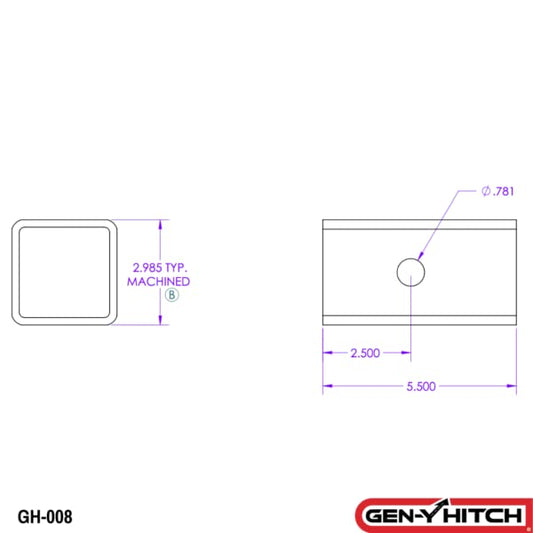 GEN-Y HITCH GH-008 Gen-Y Hitch GH-008 STANDARD REDUCER SLEEVE 3' TO 2.5'