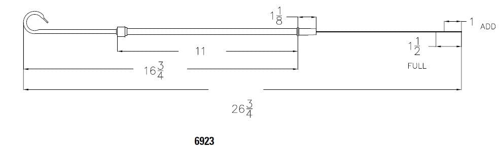 MR GASKET 6923 Mr. Gasket 6923 Chrome Plated Oil Dipstick