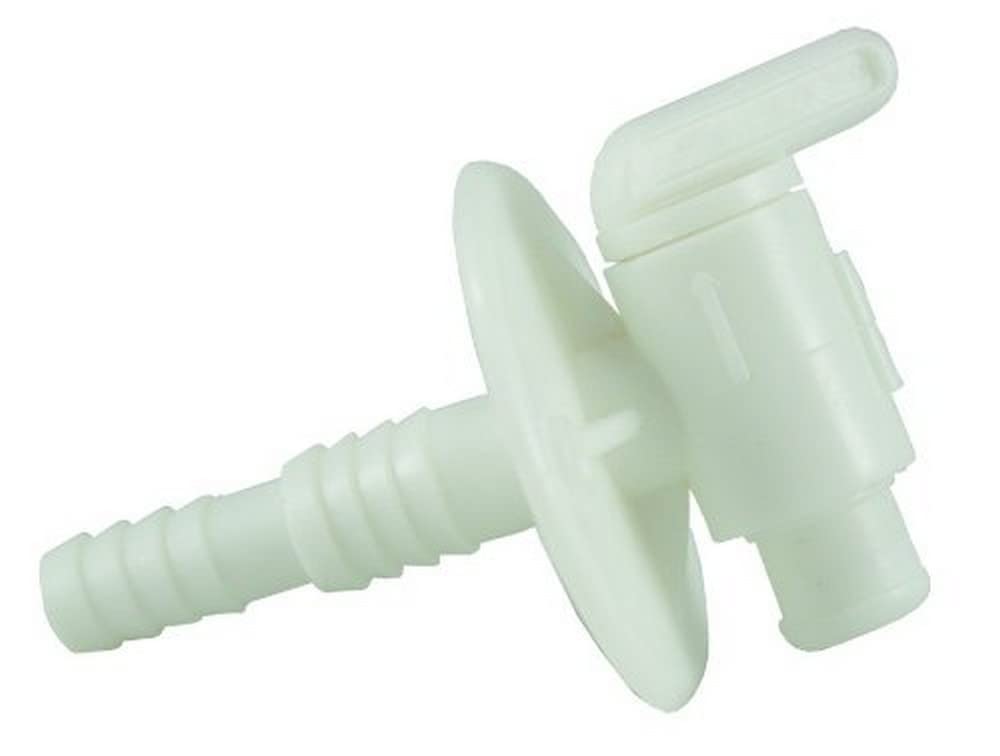 JR PRODUCTS 03182 JR Products 03182 Dual Barbed Drain Cock , White