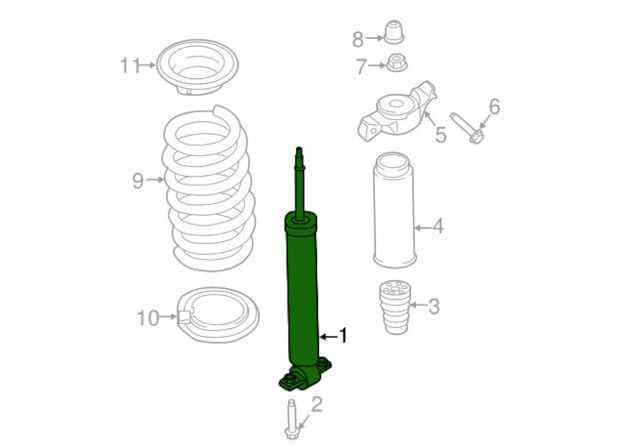 Motorcraft ASH866180 SHOCK ABSORBER ASSEMBLY