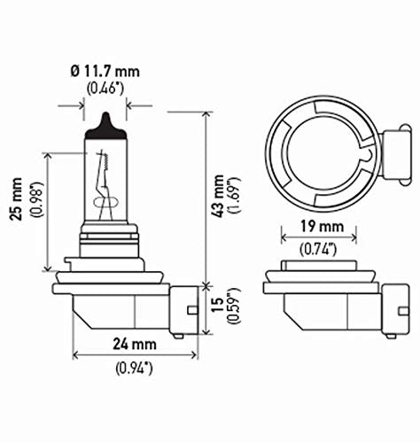 HELLA H11 24V HELLA H11 24V Standard Halogen Bulb, 70W