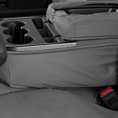 COVERCRAFT SS8429PCGY Covercraft SS8429PCGY SeatSaver Second Row Custom Fit Seat Cover for Select Chevrolet Silverado 1500/GMC Sierra 1500 Models - Polycotton (Grey)