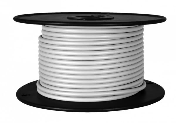WIRTHCO 81112 WIRTHCO 81112 PVC-Insulated 18 AWG Primary Wire - 100', White