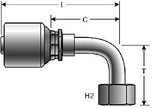 Gates G25181-1010 MegaCrimp Couplings, Female JIC 37 Flare