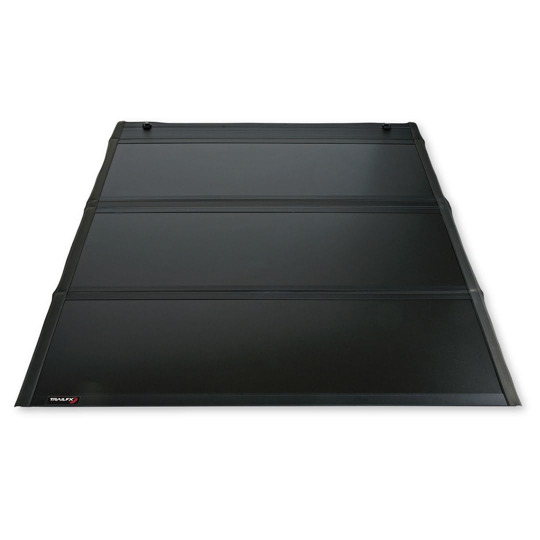 TRAILFX TFX3704 TrailFX Tonneau Cover Fits 2015-2020 Ford F-150 Premium Hard Tri-Fold Lockable Tonneau Cover Weatherproof 3 Riding Positions Easy Installation TrailFx TFX3704