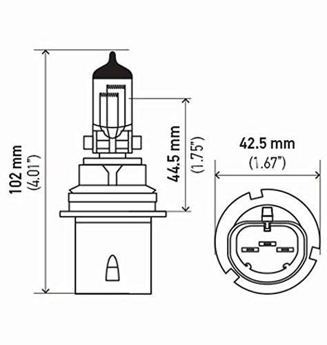 Hella 9004P50 +50 Performance Bulb, 12V, 65/45W
