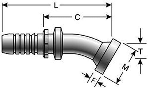 Gates G20302-1616 GlobalSpiral Couplings, Code 61 O-Ring Flange