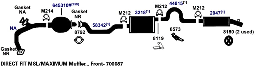 AP EXHAUST 700087 AP Exhaust Products 700087 Exhaust Muffler