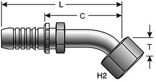 Gates G20174-1216 GlobalSpiral Couplings, Female JIC 37° Flare