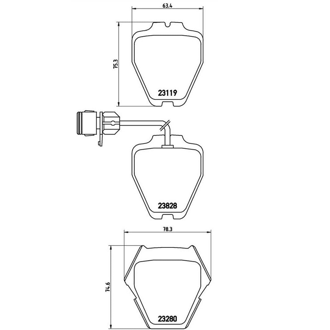 BREMBO P85054 Brembo P85054 Low-Met Front Disc Brake Pad Set AUDI OE# 4D0698151P