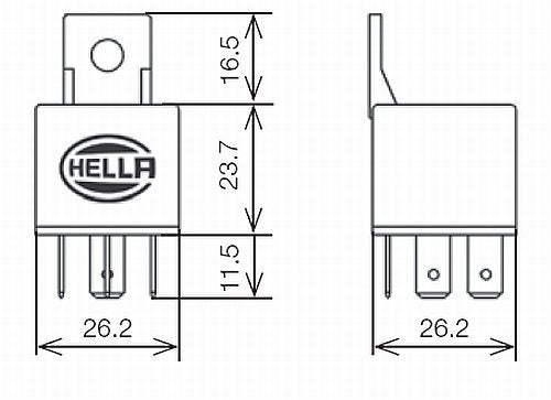 HELLA 933332061 HELLA 933332061 24V 10/20A SPDT Mini ISO Relay with Bracket, Multi