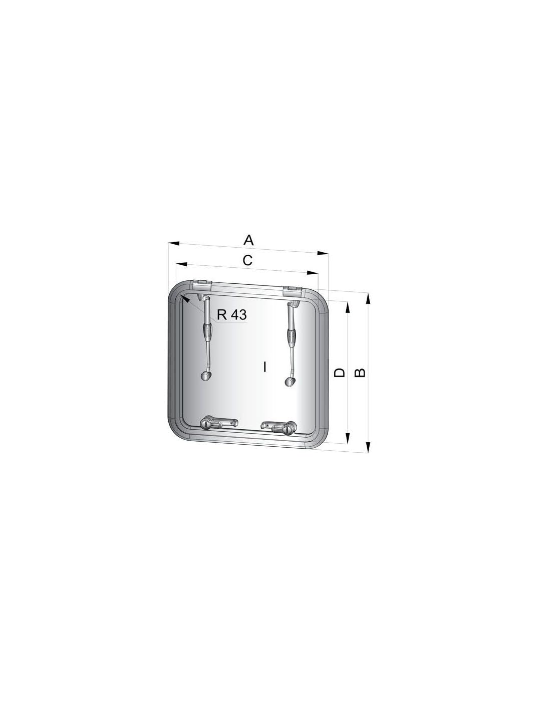 VETUS ALT4747SL Vetus ALT4747SL ALTUS ESCAPE HATCH18.5'X18.5'SLVR