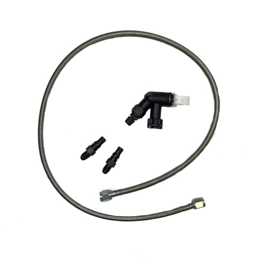 MCLEOD 139252 McLeod Line Assy Mustang 2005-Up 36in W/Male Wire Clip Fittings & Elbow Bleeder (139252)