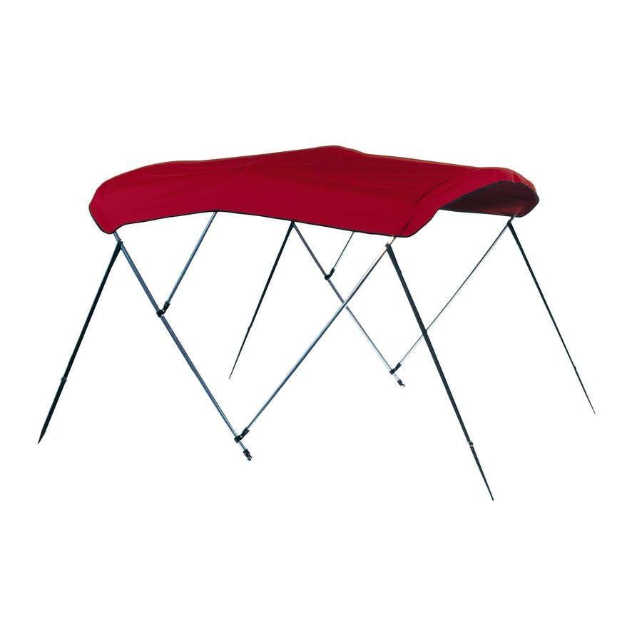 CARVER A(8SQ)4893UB-07 Carver Industries A(8SQ) 4893UB-07 8'L 4-Bow SQ Tube Pontoon Bimini Top Kit - 48" H, Fits 96"-102" W, Jockey Red