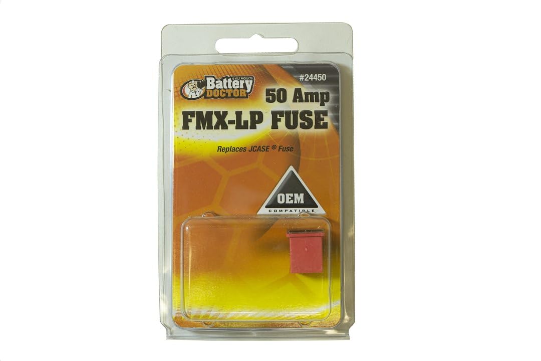 WIRTHCO 24450 Battery Doctor WirthCo 50 Amp FMX Low Profile Blade Fuse, Red, JCASE Replacement, SAE J2077 and UL 275A (24450)
