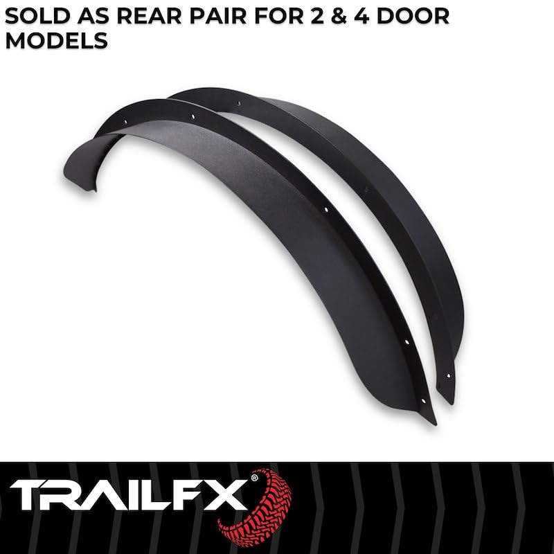TRAILFX BR006T TRAILFX Bronco Steel Flat Fender Flares - Rear - Set of 2