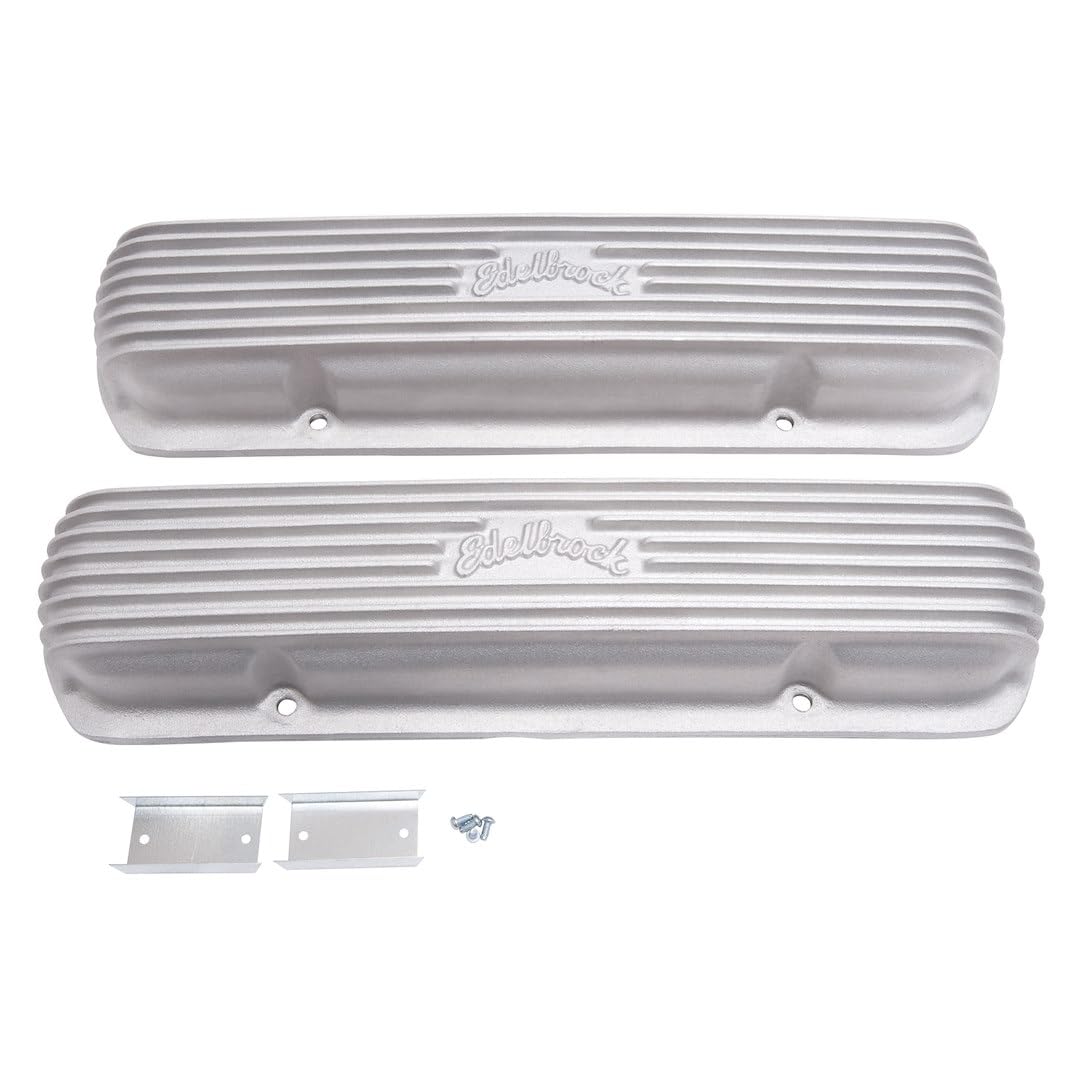 EDELBROCK 41309 Edelbrock 41309 Valve Cover Kit (Classic Finned Pontiac V8 62-79)