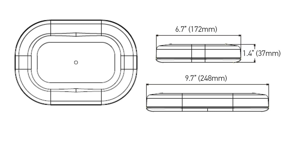 HELLA H27996001 HELLA H27996001 Micro Light Bar 100 LED, Amber, Fixed, 12/24V