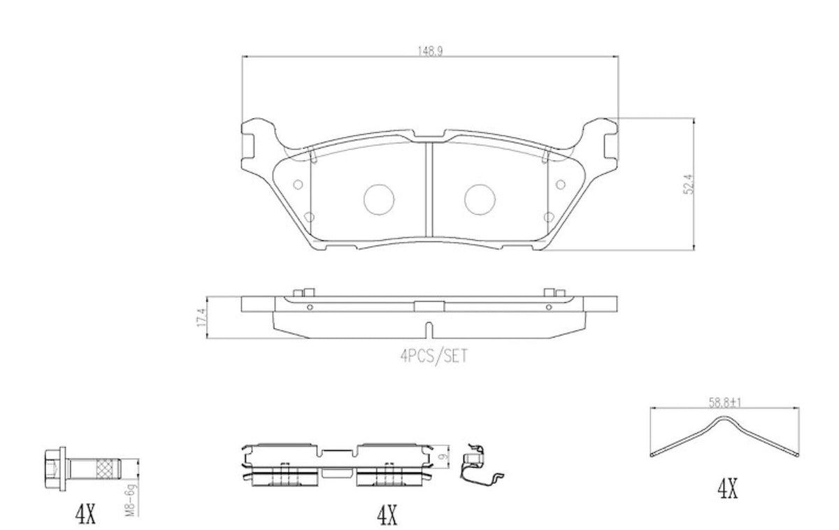 BREMBO P24252 Brembo P24252 BRAKE PAD