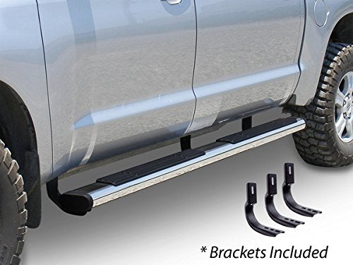 GO RHINO 686404687PS Go Rhino 6" OE Xtreme Sidesteps & Brackets – Stainless Steel, Polished – 686404687PS – Fits 2007-2019 Chevrolet Silverado & GMC Sierra Crew Cab (See Description)