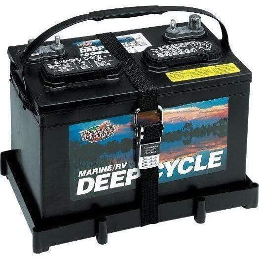 T-H MARINE NBH-24-SSC-DP T-H Marine NBH-24-SSC-DP Battery Holder Tray with Stainless Steel Buckle, 24 Series