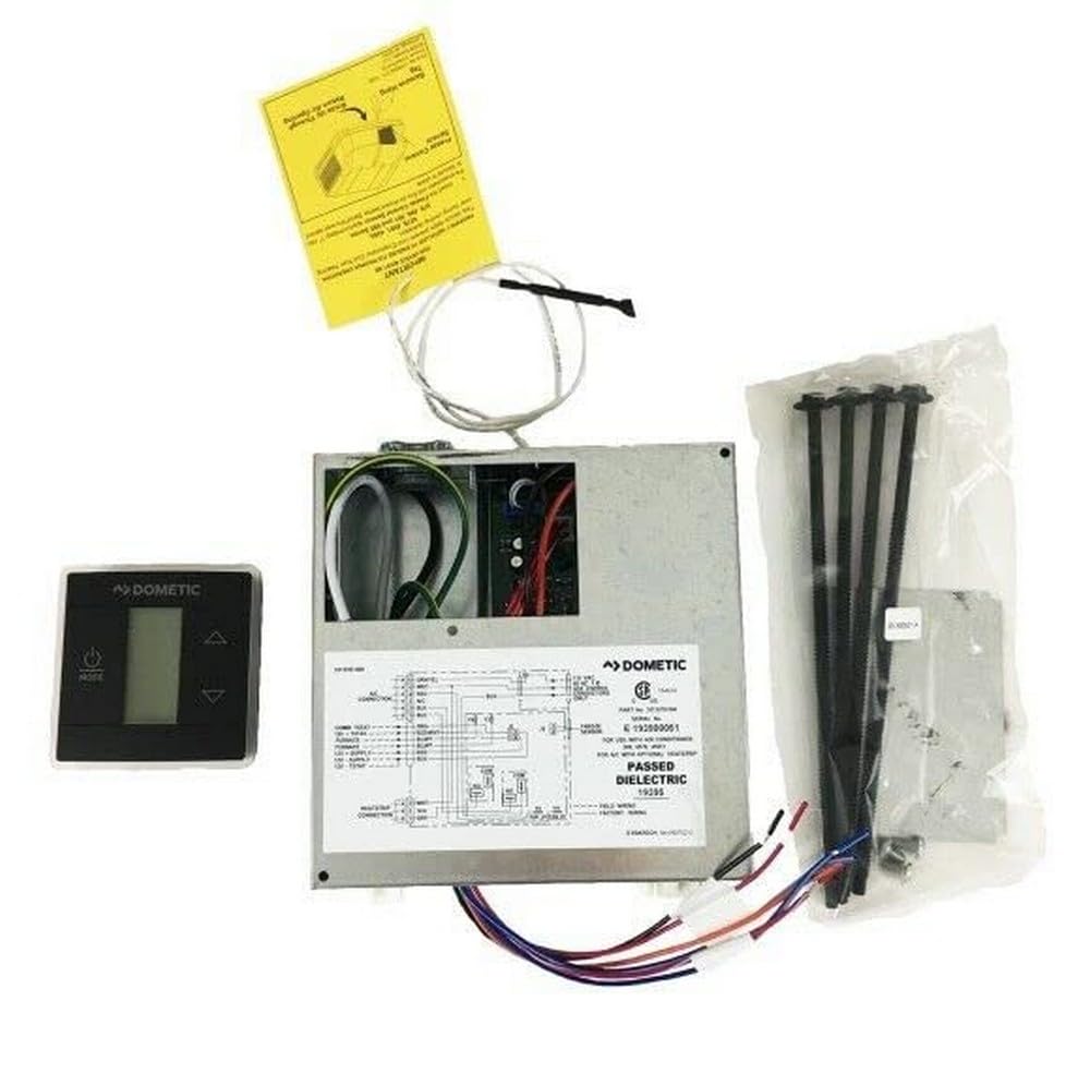 DOMETIC 3316232.710 Dometic 3316232.000 Control Kit/Relay Box Heat/Cool/Heat Pump with Black CT Wall Thermostat