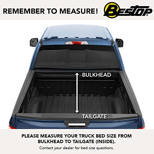 BESTOP 19181-01 Bestop 19181-01 EZ-Roll Tonneau Cover for 2007-2018 Toyota Tundra (w/ and w/o deck rails), 6.5' bed
