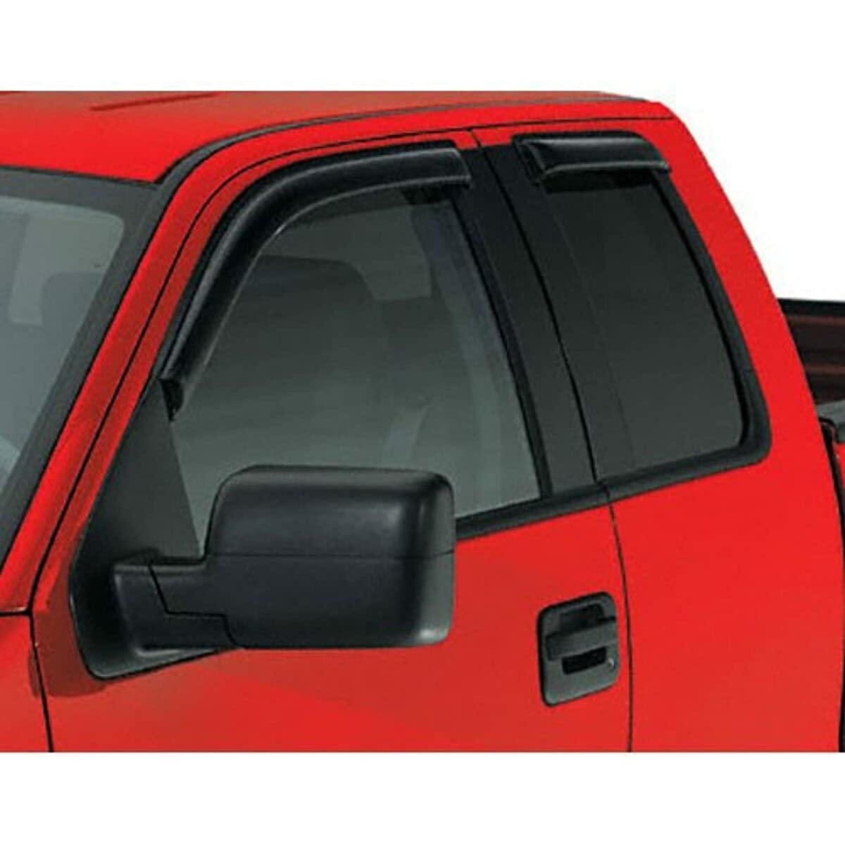 TRAILFX 4522H TRAILFX Rain Guard Tape On Window Vent Visors Acrylic with A Smoke Tint 4 Piece Compatible with F25/35/45/55 99-16 - 4522H