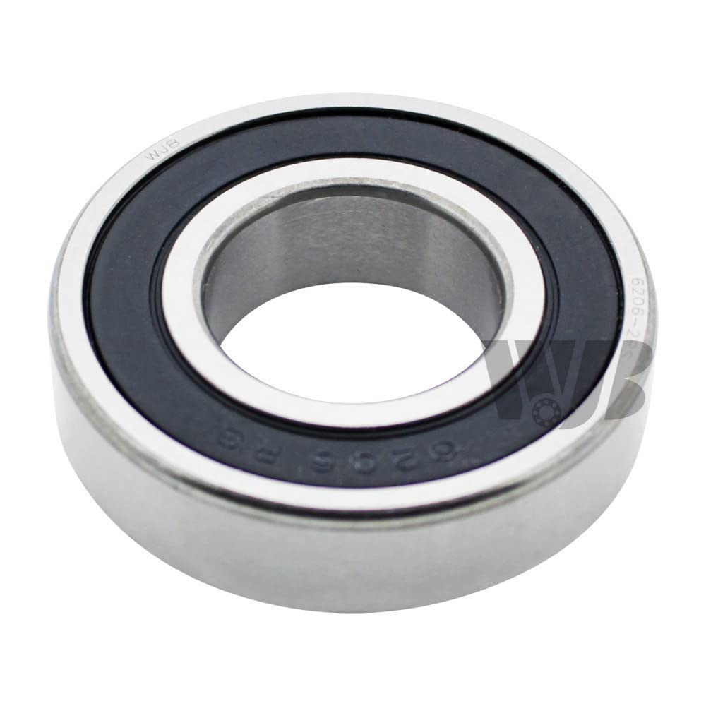WJB RB6206-2RS WJB RB6206-2RS - Rear Wheel Bearing/Ball Bearing - Cross Reference: National 206-FF/Timken 206FF/ SKF 6206-2Rsj, 1 Pack