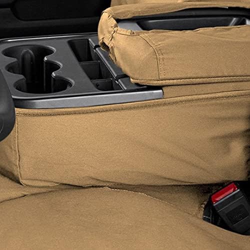 COVERCRAFT SS3344PCTN Covercraft Custom-Fit Front Bench SeatSaver Seat Covers - Polycotton Fabric, Tan