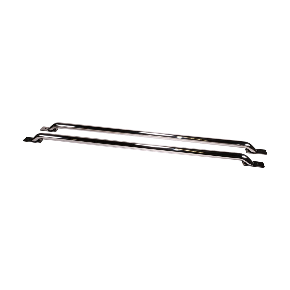 TRAILFX D0011S TrailFX Bed Side Rails Fits 2020-2025 Chevrolet Silverado 2500 HD 6.8 Foot Bed Polished Stainless Steel Stake Pocket Mount 2 Inch Diameter No Tie Down TrailFX D0011S TFX