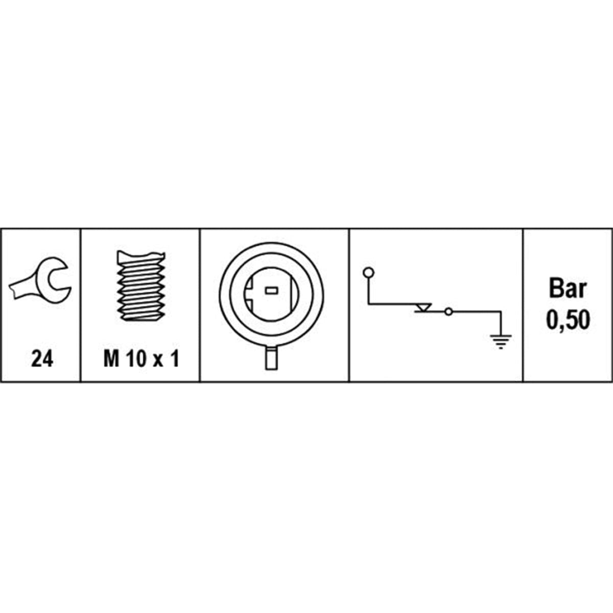 Hella 008780011 ENGINE OIL PRESSURE SWITCH