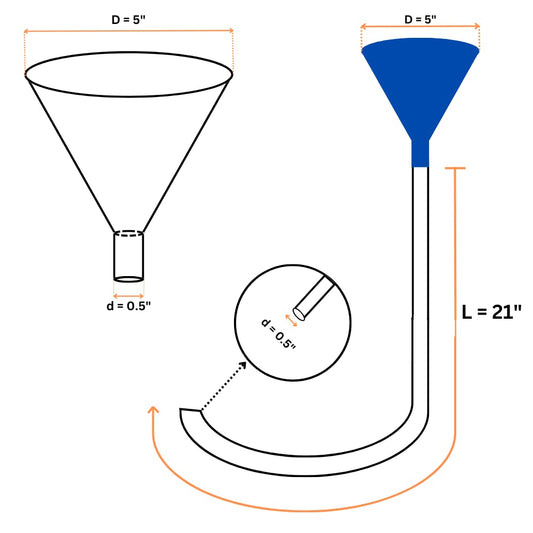 WIRTHCO 32832 Wirthco 32832 Funnel King 1 Pint Funnel with 21" Flexible Spout