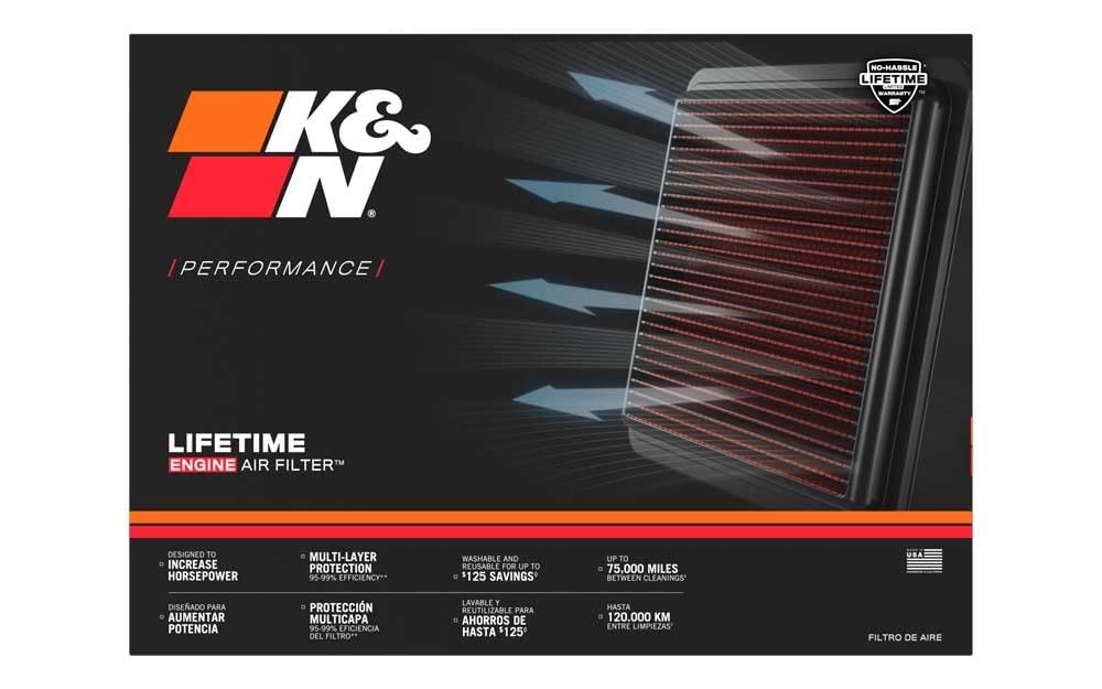 K&N FILTER 33-3045 K&N High-Flow Original Lifetime Engine Air Filter: Increase Power: Premium, Washable: Compatible with 2004-2024 Mitsubishi/Toyota: (See Product Description for Select Models) 33-3045
