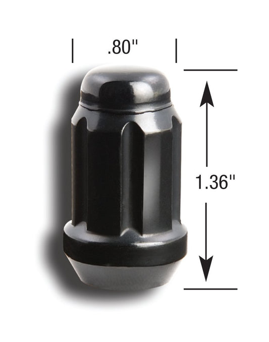 GORILLA K4CS-12150BGR Gorilla Automotive 21132BC Small Diameter Acorn Black 4 Lug Kit (12mm x 1.50 Thread Size)
