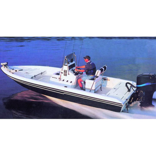 CARVER 71222S-11 Carver Industries 71222S-11 Styled-to-Fit Boat Cover for V-Hull Center Console Shallow Draft Fishing Boats - 22'6", Mist Gray