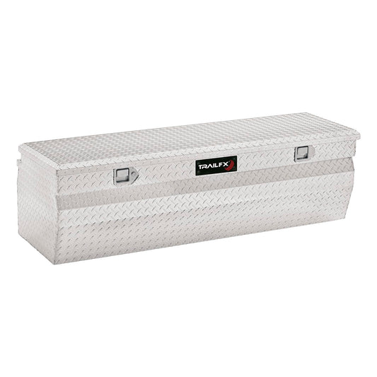 TRAILFX 150481 TrailFX Chest Tool Box Single Lid with Struts Polished 16-Gauge Diamond Tread Aluminum 9.6 Cubic Foot Capacity 47 Inch Length x 19-7/8 Inch Width x 17-1/8 Inch Height Bright Finish TrailFX 150481