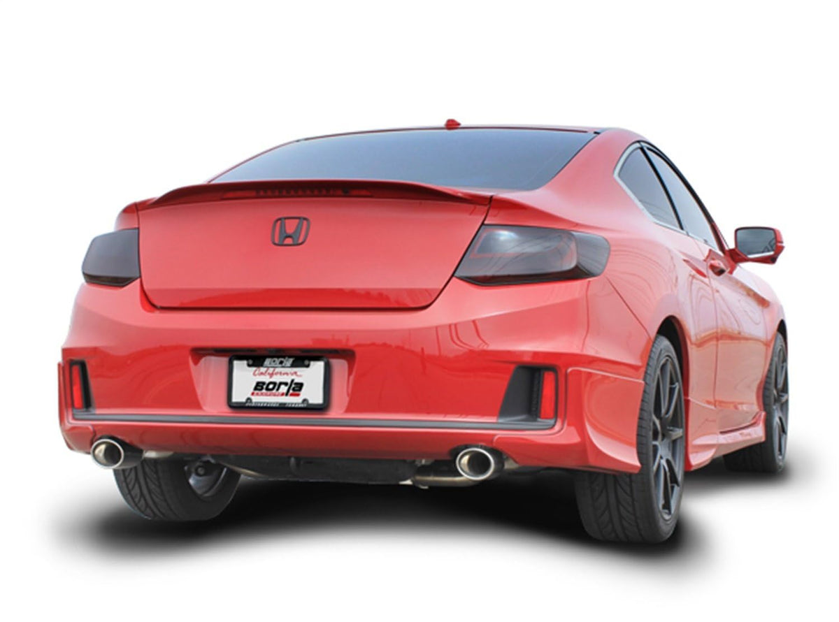 BORLA 11853 BORLA 11853 Axle-Back Performance Exhaust System for 2013-2017 Honda Accord Coupe 3.5L V6/ Sport Model 2.4L 4 Cyl. Automatic/Manual Transmission Front Wheel Drive 2 Door With Factory Dual Exhaust.