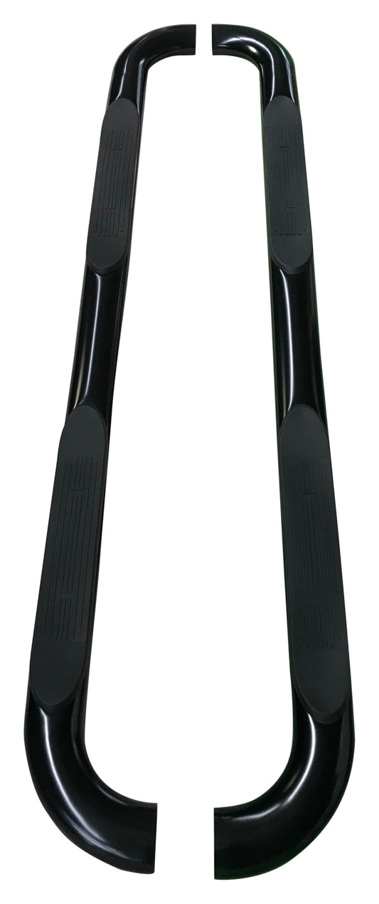 TRAILFX A1015B TrailFX Truck Step Bar Fits 2019-2023 Ford Ranger TFX 4 Inch Oval Tube Side Steps Titanium Black Steel Curved Ends with Step Pads Rocker Panel Mount 300 Pound Capacity TrailFX A1015B