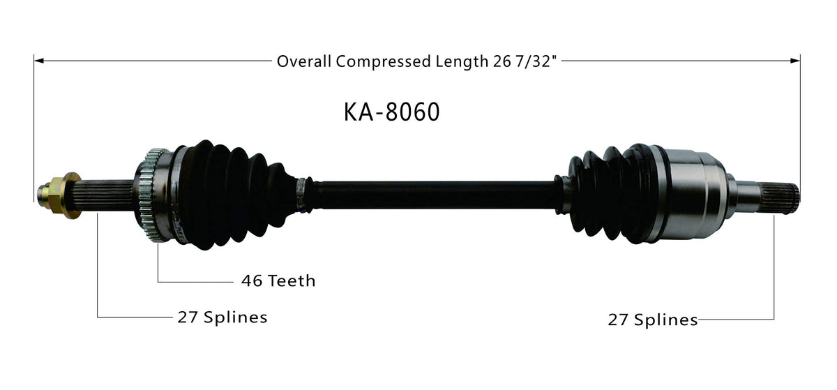 TRAKMOTIVE KA-8060 TrakMotive KA-8060 CV Axle, 1 Pack