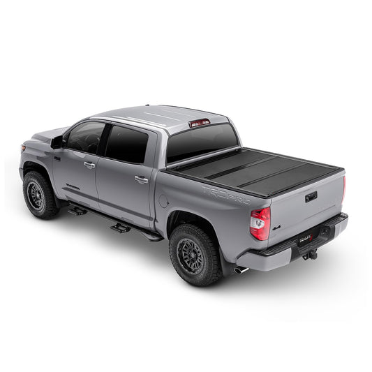 TRAILFX TFX8016 TrailFX Hard Tri-Fold Truck Bed Tonneau Cover Fits 2024-2025 Toyota Tundra 6.5 Foot Bed Gloss Black Aluminum Low Profile Lockable 3-Panel Folding Design TrailFX TFX8016 HF3