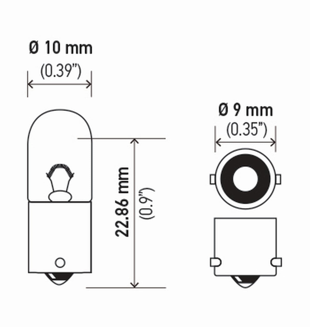 Hella 3893SB Bulb 3893 12V 4W Ba9S T2.75, Multi