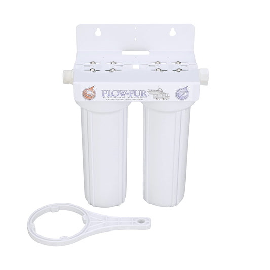 FLOW/PURWATT POE12DSA1KDF FLOW/PURWATT Watts 520022 RV/Boat Duo Exterior Water Filter with Garden Hose Fittings