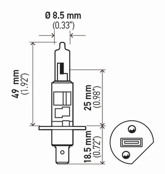 Hella H12.0TB H1 2.0TB High Performance Bulb, 12V, 55W, 2 Pack