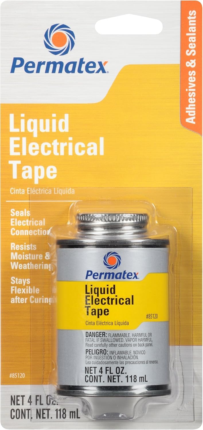 PERMATEX 85120 Permatex 85120 Liquid Electrical Tape, 4 oz, Black