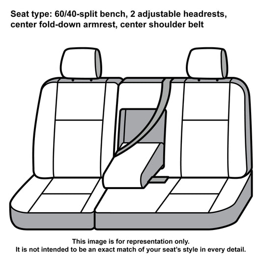 COVERCRAFT SSC8429COBK Covercraft Carhartt Super Dux SeatSaver Custom Seat Covers | SSC8429COBK | 2nd Row 60/40 Bench Seat | Compatible with Select Chevrolet Silverado/GMC Sierra 1500/2500/3500 Crew Cab Models | Black