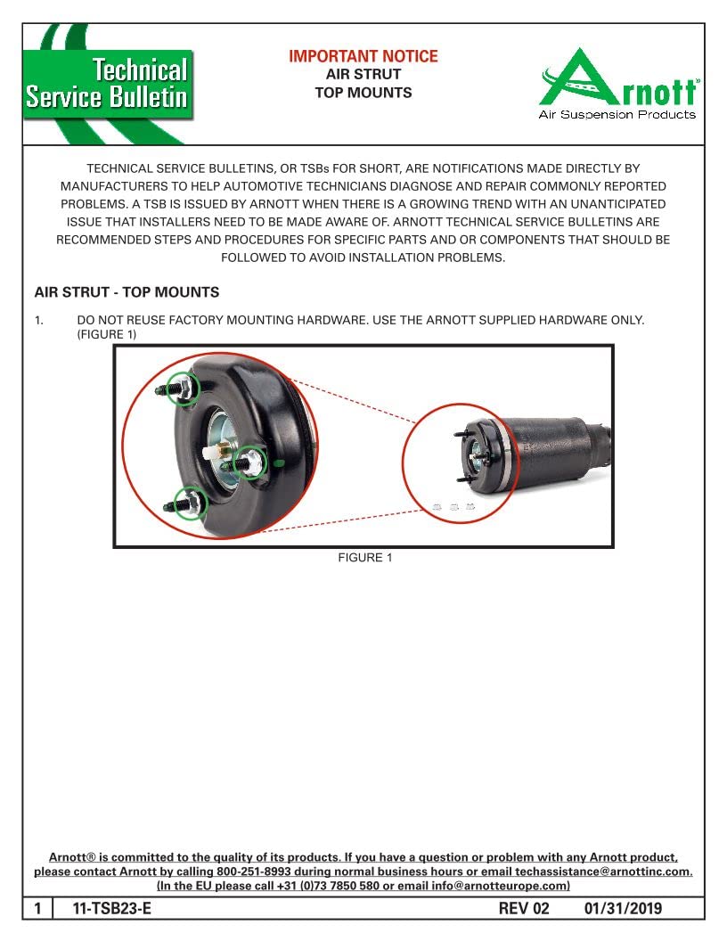 ARNOTT AS-3089 Arnott AS-3089 New Front Eibach Air Strut - 06-11 Mercedes-Benz ML-Class (W164) w/AIRMATIC & ADS, AMG only - LT/RT